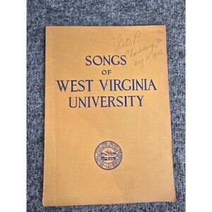 Vtg 1934 Songs Of West Virginia University WVU Songbook WVU Mountaineers